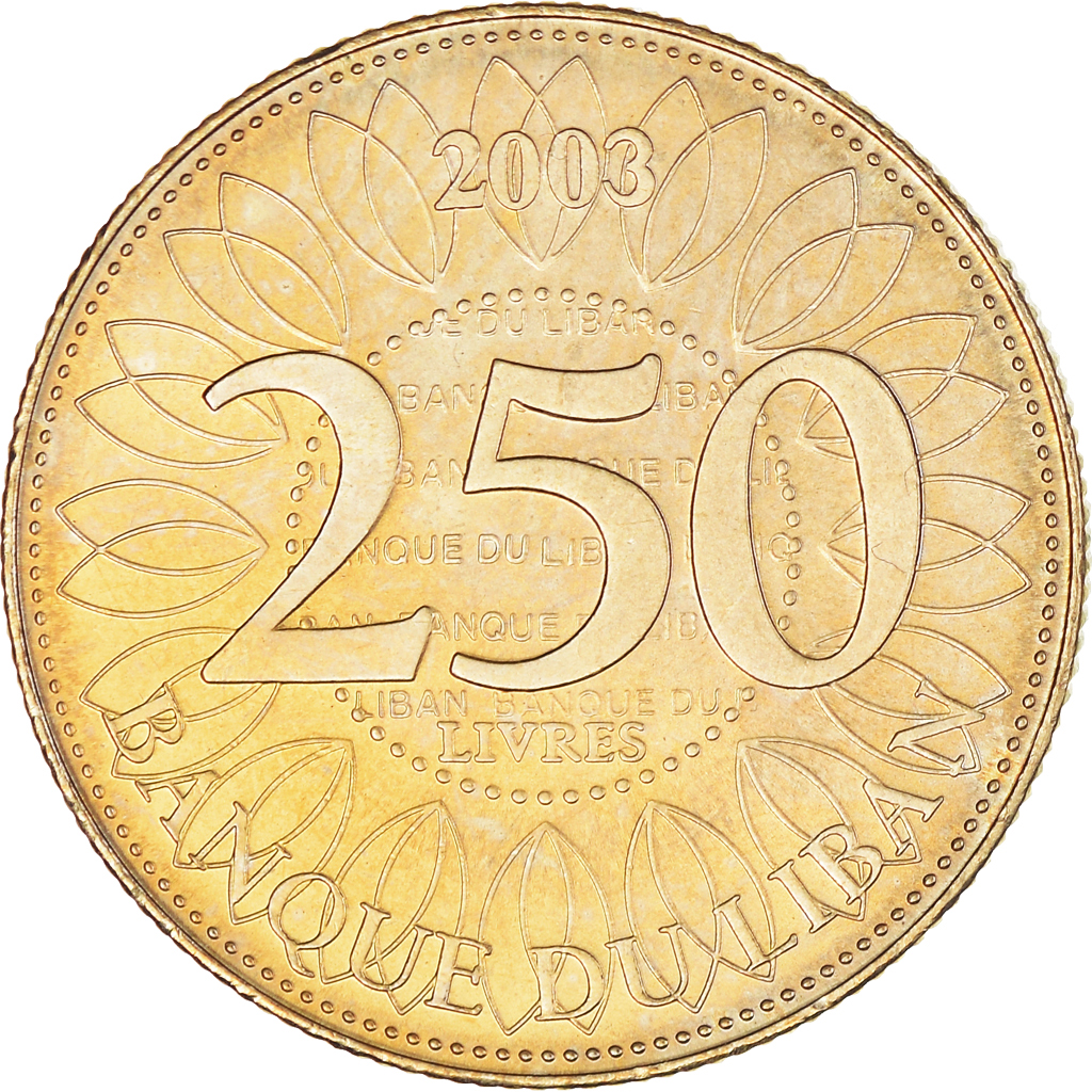 Coin, Lebanon, 250 Livres, 2003, , Aluminum-Bronze, KM:36