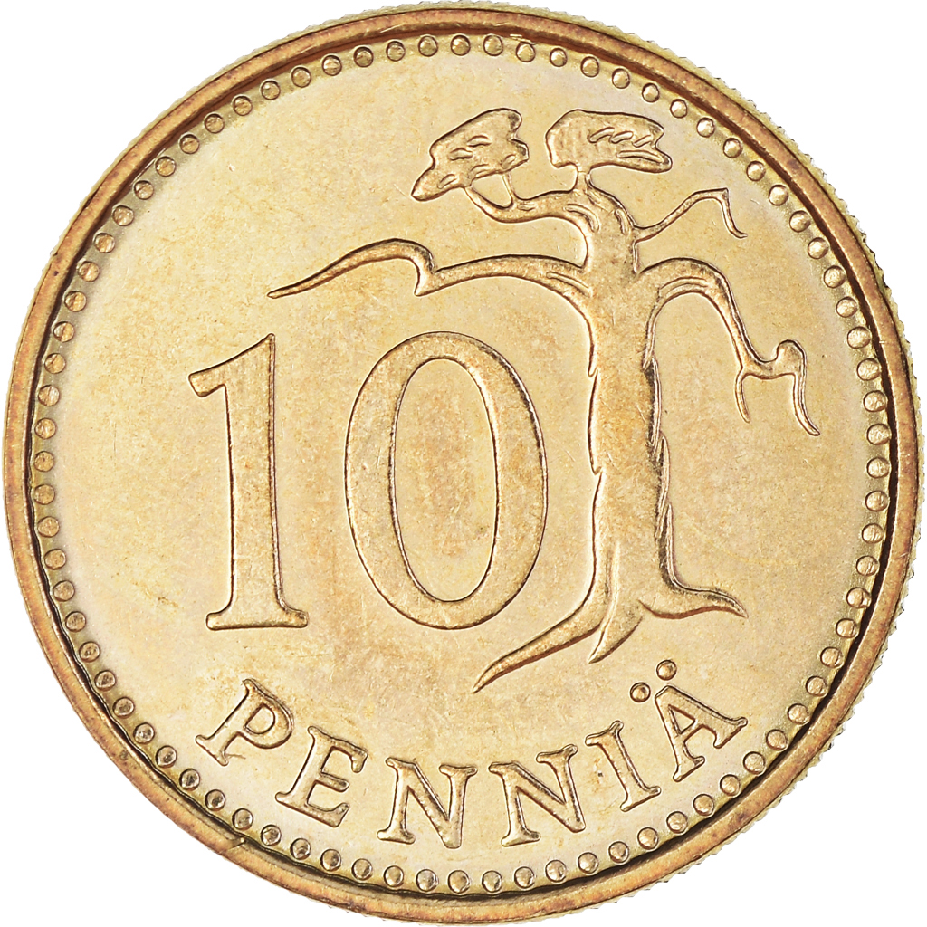 Moneda, Finlandia, 10 Pennia, 1982, EBC, Aluminio - bronce, KM:46