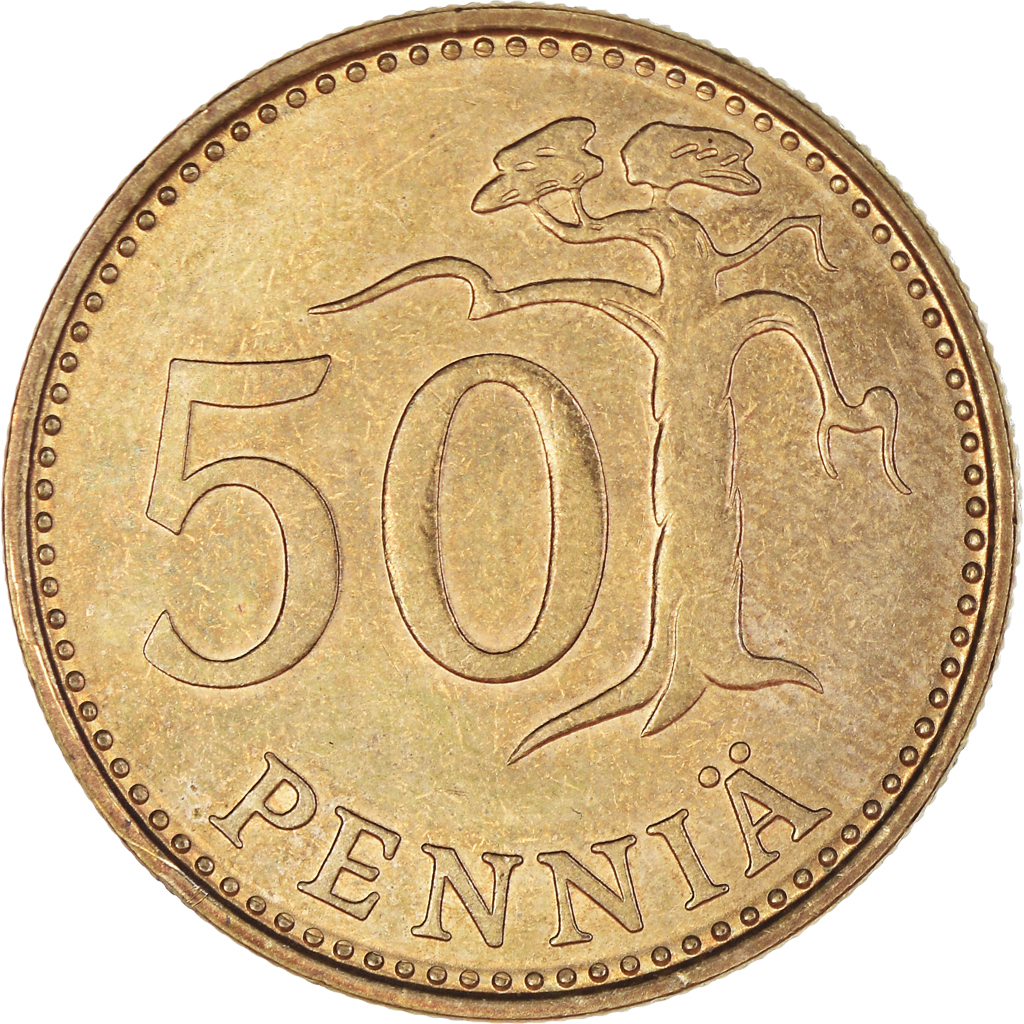 [#389669] Coin, Finland, 50 Penniä, 1989, MS(60-62), Aluminum-Bronze, KM:48
