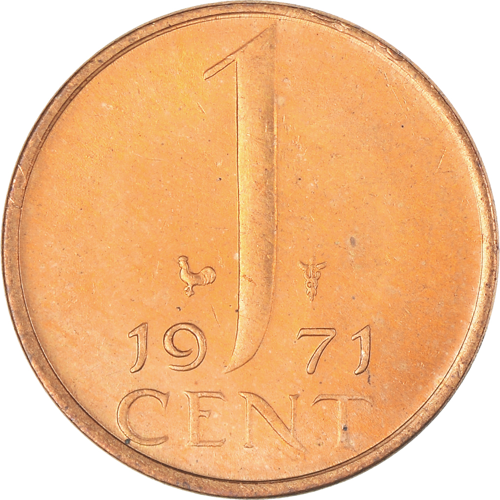 Coin, Netherlands, Juliana, Cent, 1971, , Bronze, KM:180