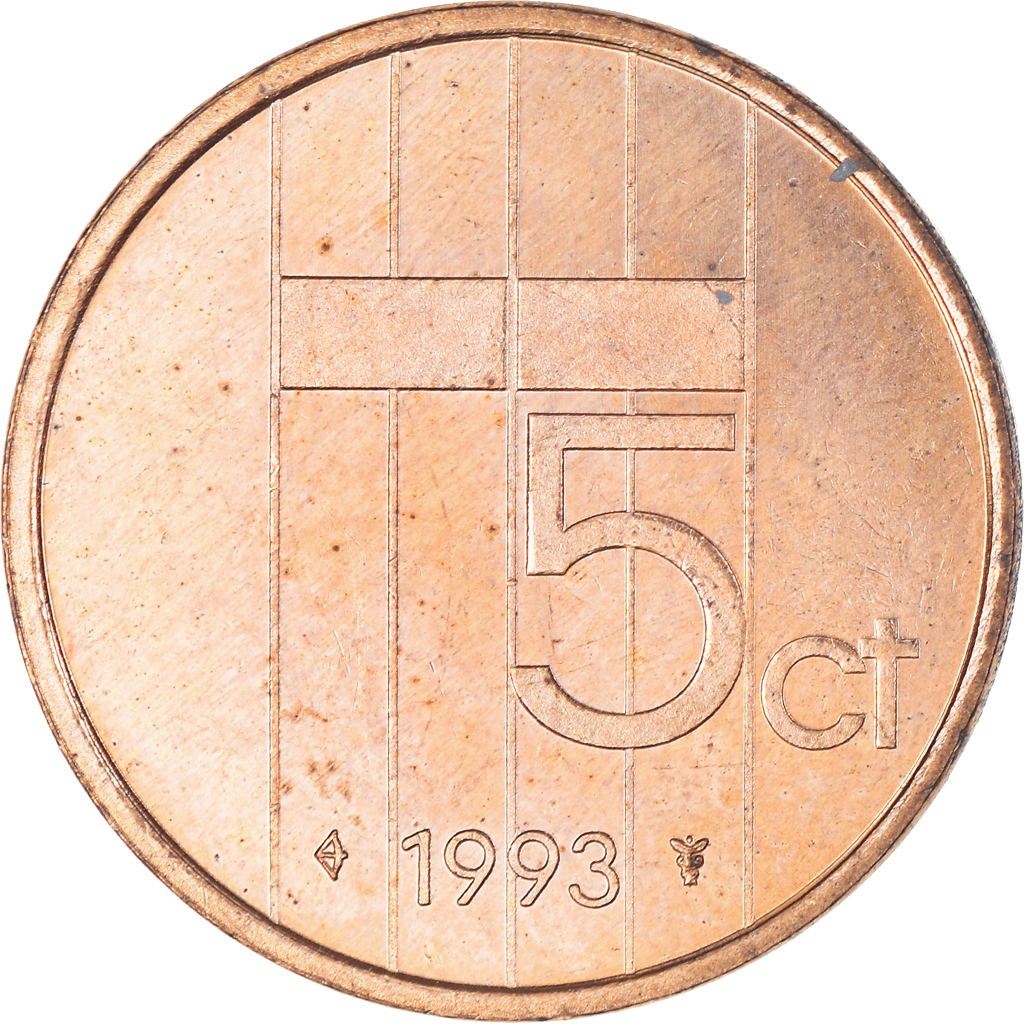 Coin, Netherlands, Beatrix, 5 Cents, 1993, , Bronze, KM:202
