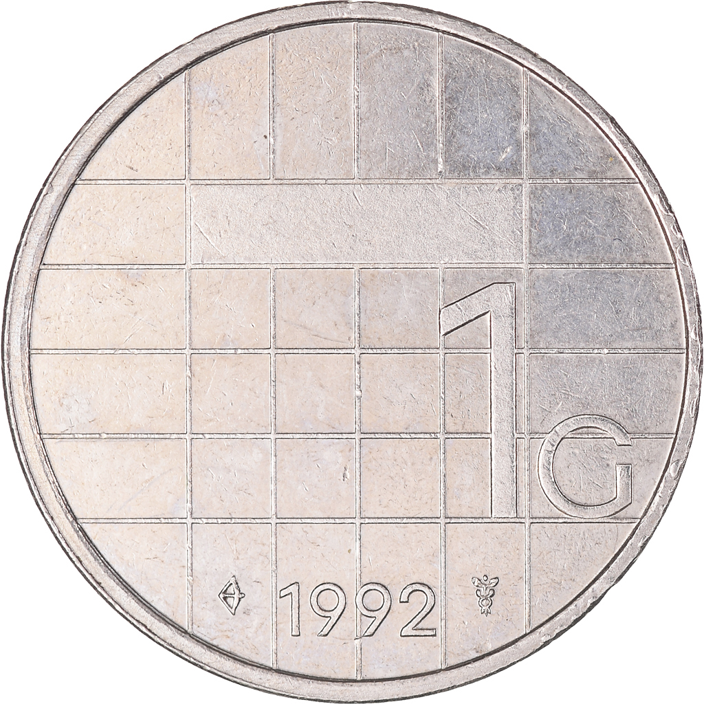 Coin, Netherlands, Beatrix, Gulden, 1992, , Nickel, KM:205