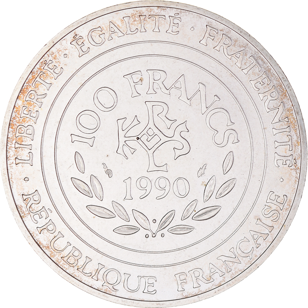 Coin, France, Charlemagne, 100 Francs, 1990, ESSAI, , Silver