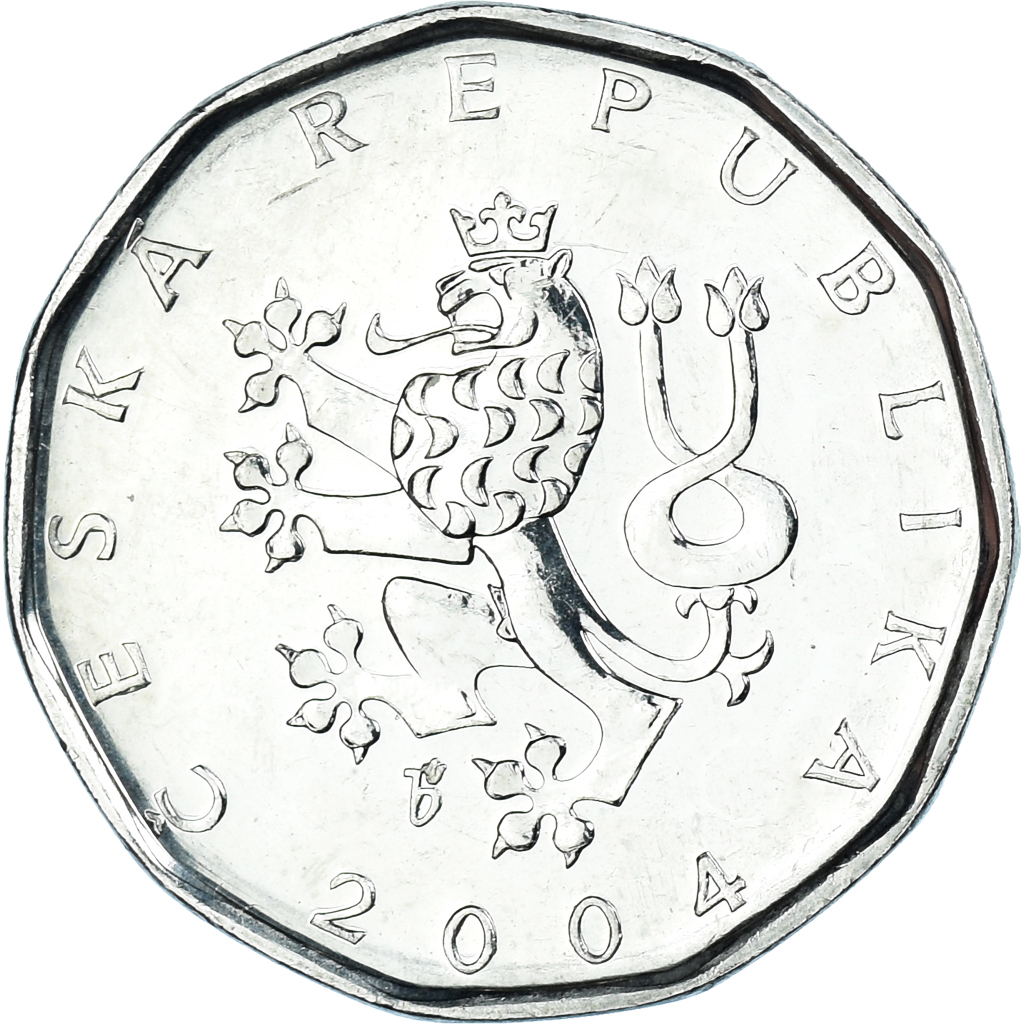 Coin, Czech Republic, 2 Koruny, 2004, , Nickel plated steel, KM:9