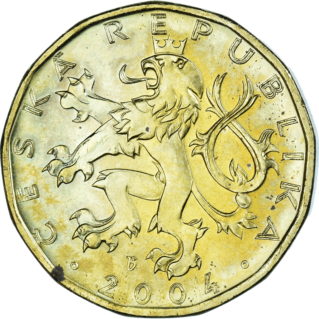 Coin, Czech Republic, 20 Korun, 2004, , Brass plated steel, KM:5