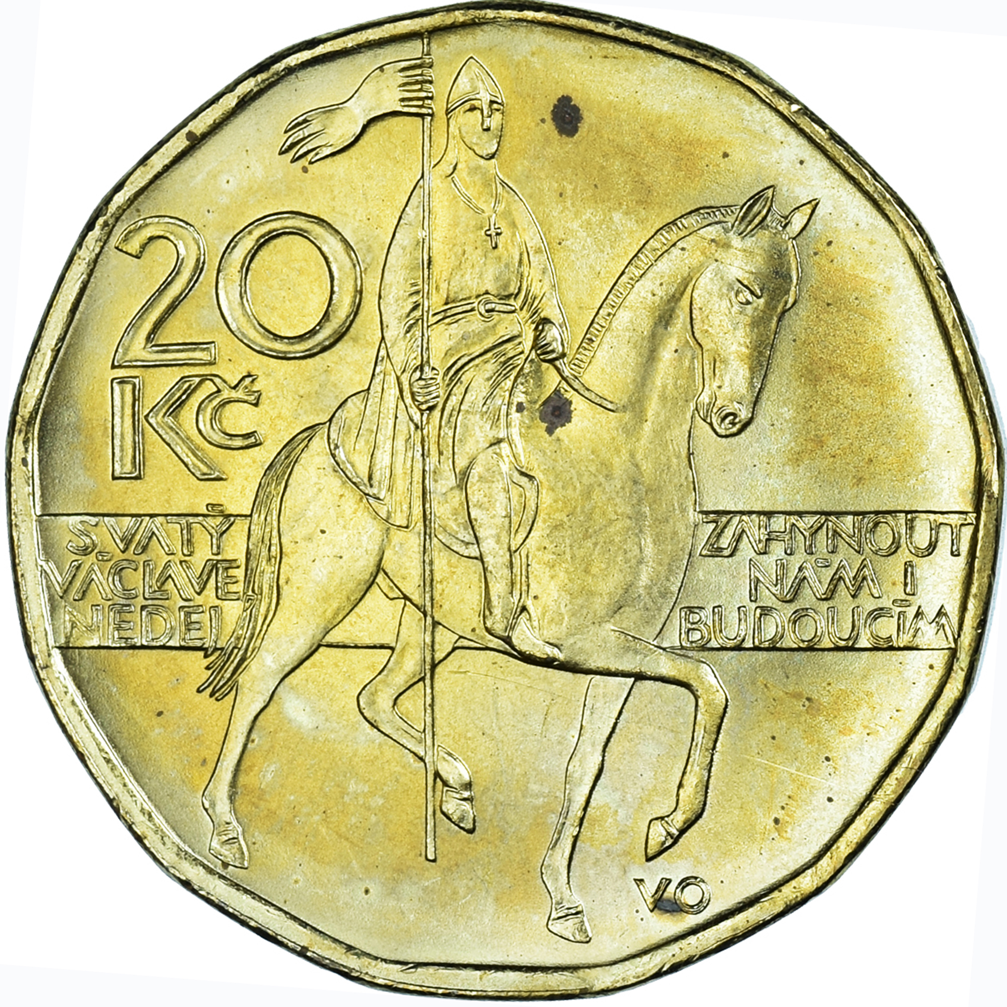 Coin, Czech Republic, 20 Korun, 2004, , Brass plated steel, KM:5