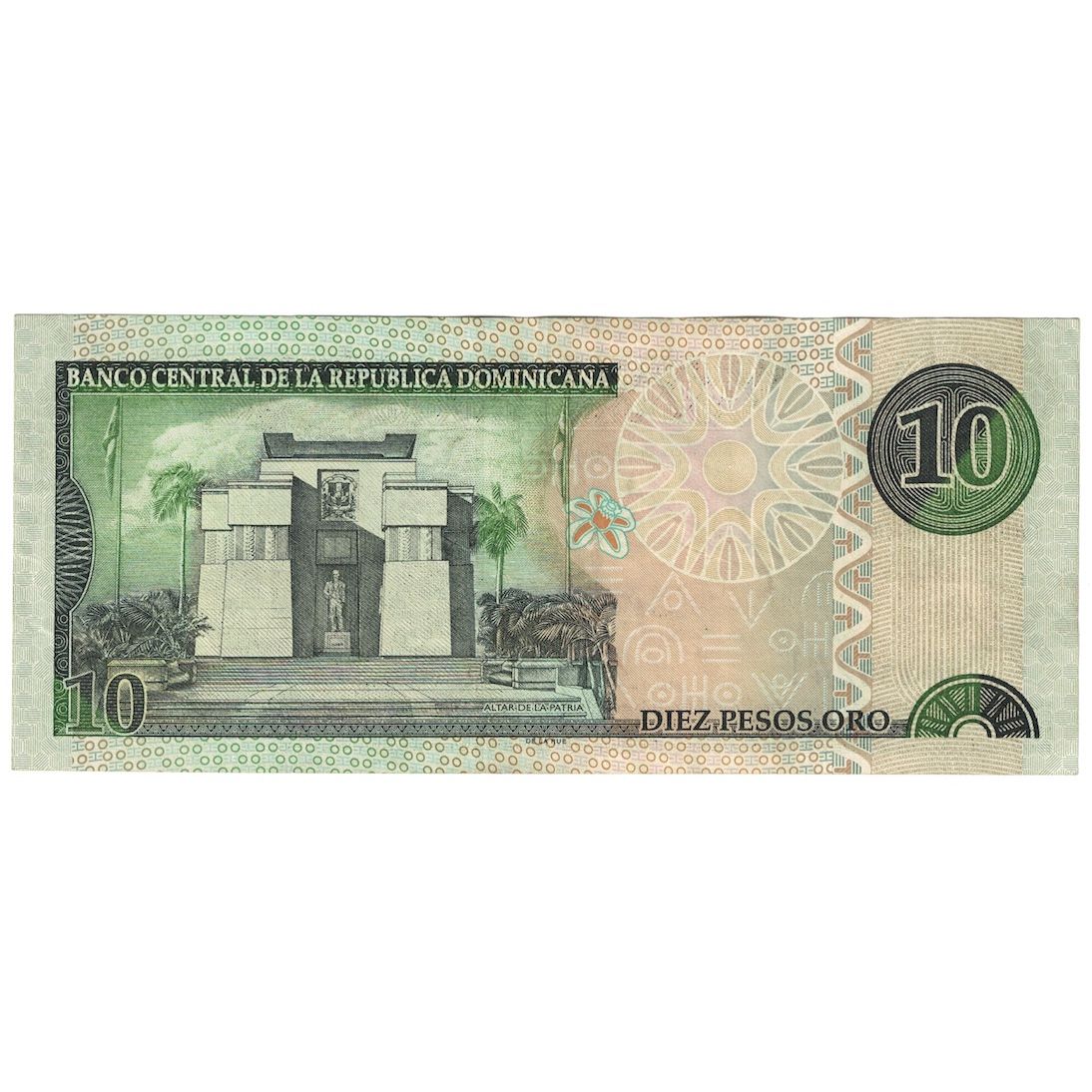 Banknote, Dominican Republic, 10 Pesos Oro, 2002, KM:168b, AU(55-58)