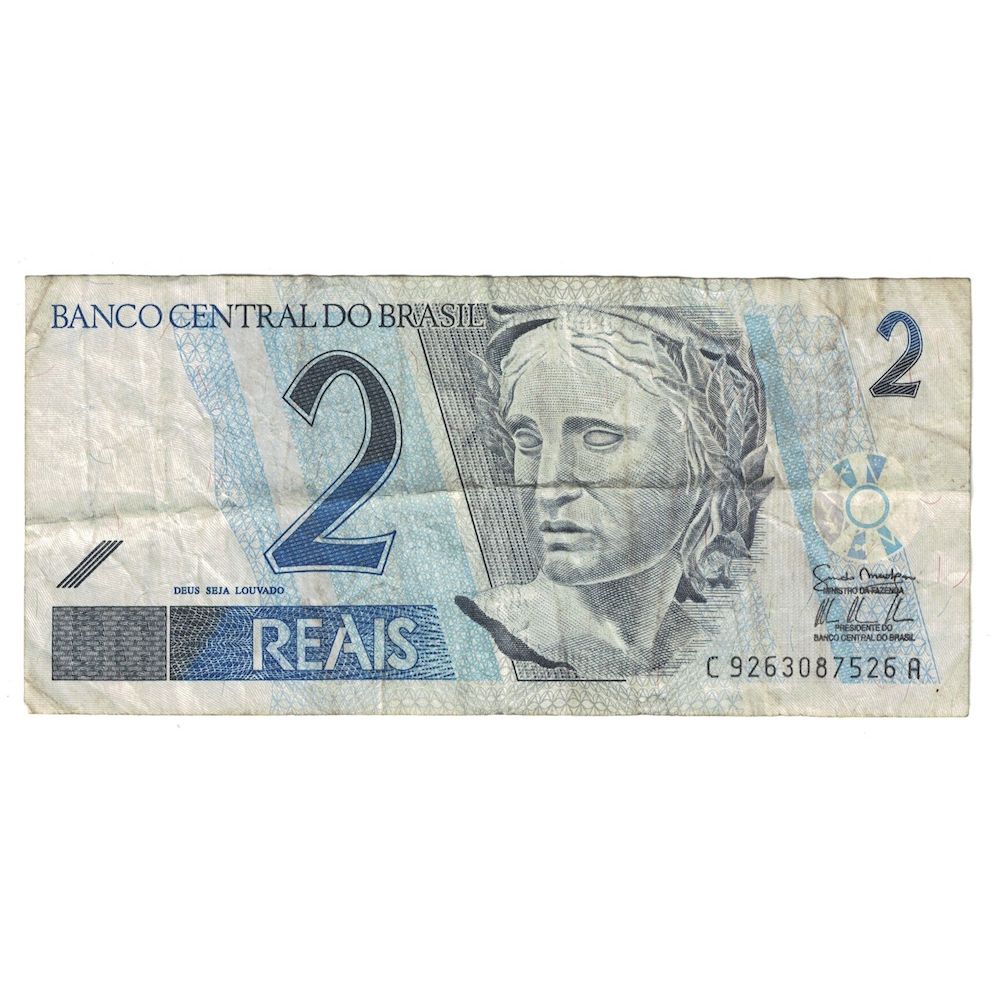 Billete, 2 Reais, Undated (2001- ), Brasil, KM:249c, BC