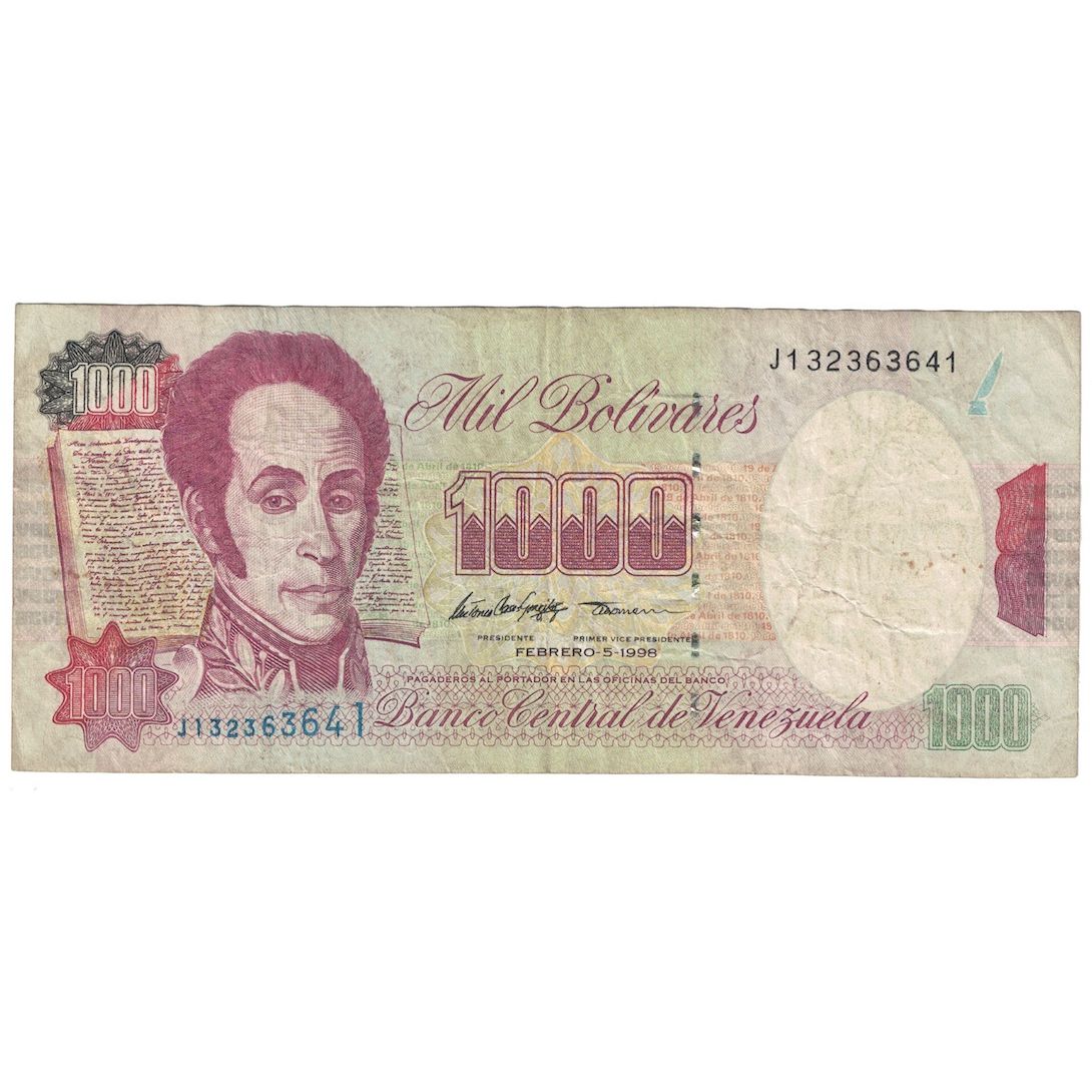 Billete, 1000 Bolivares, 1998, Venezuela, 1998-02-05, KM:76c, BC