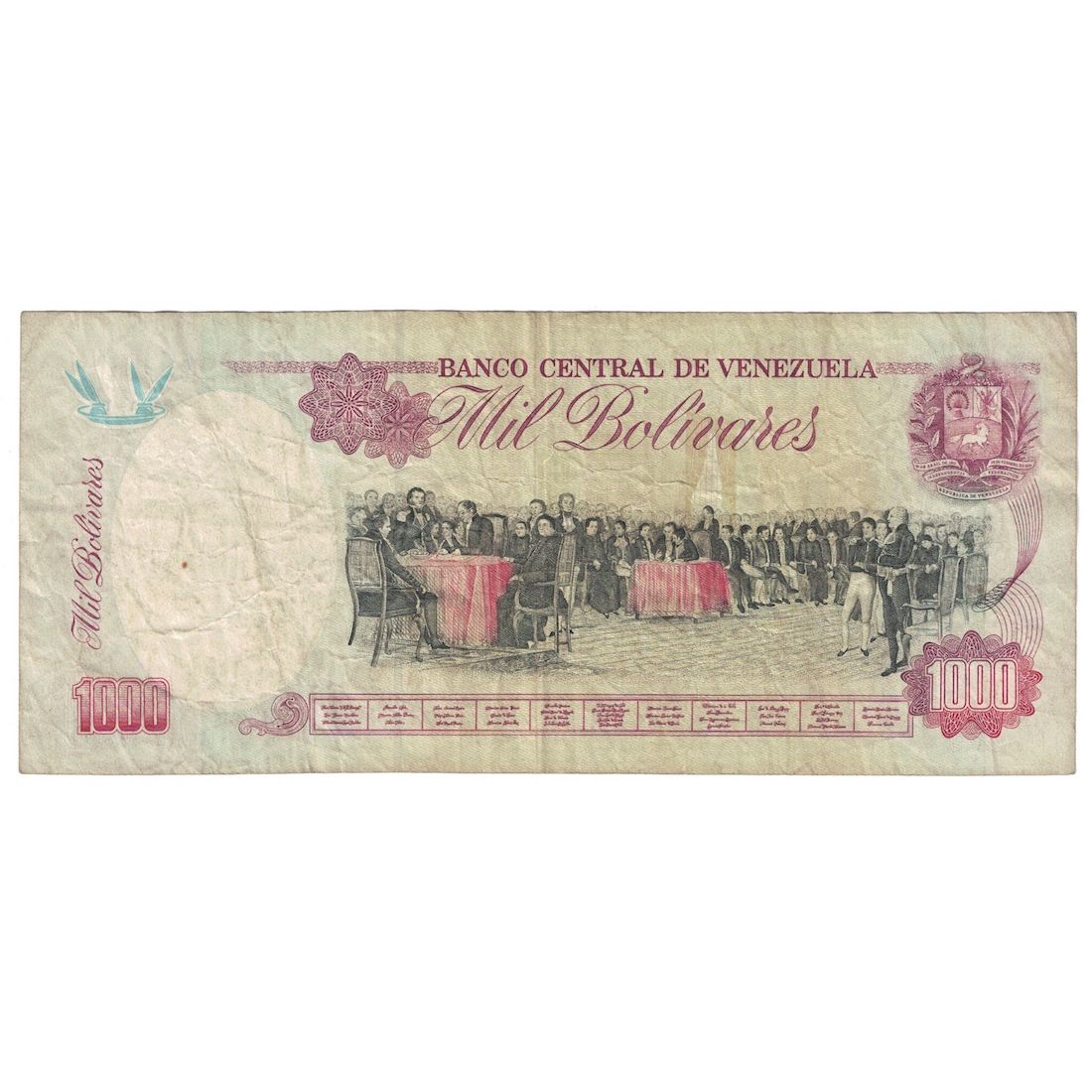 Billete, 1000 Bolivares, 1998, Venezuela, 1998-02-05, KM:76c, BC