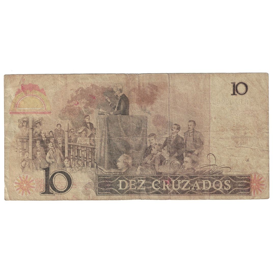 Billete, 10 Cruzados, 1987, Brasil, KM:209b, BC
