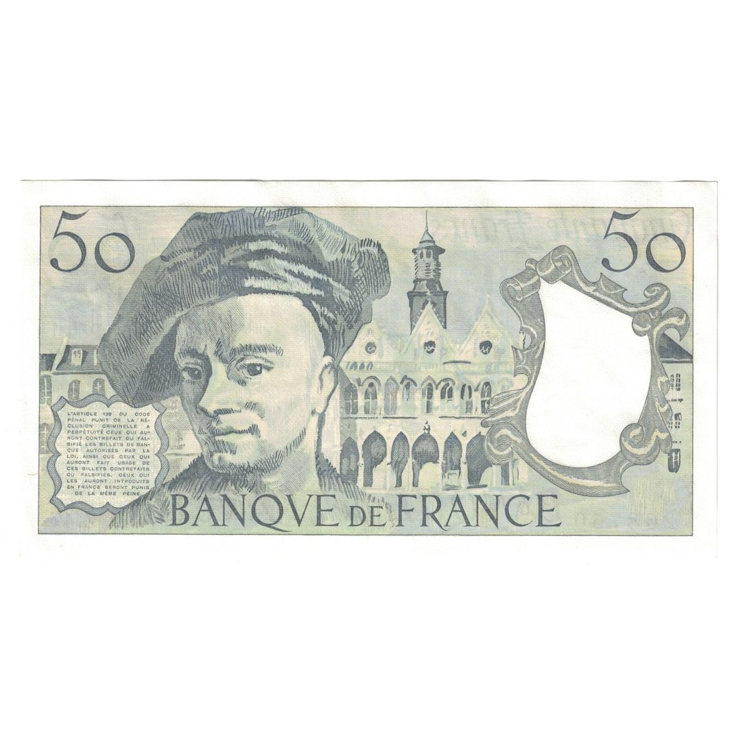 France, 50 Francs, Quentin de La Tour, 1987, Z.47, UNC(64), Fayette:67.13