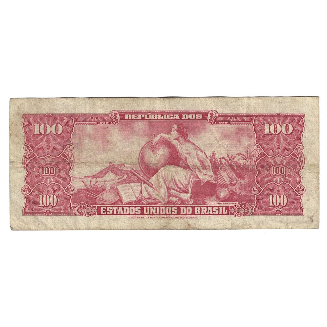 Billete, 10 Centavos on 100 Cruzeiros, Undated (1966-1967), Brasil, KM:185b, BC