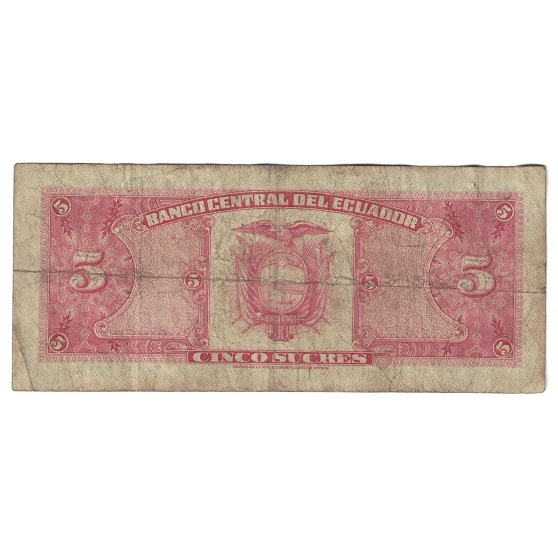 Billete, 5 Sucres, 1970, Ecuador, 1970-02-27, KM:113b, RC+