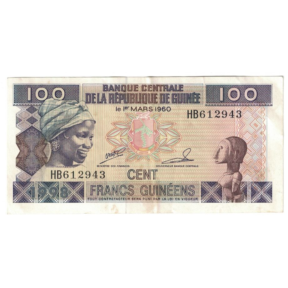Billete, 100 Francs, 1960, Guinea, 1960-03-01, KM:13a, EBC
