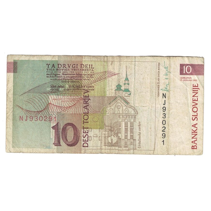 Billete, 10 Tolarjev, 1992, Eslovenia, 1992-01-15, KM:11a, RC+