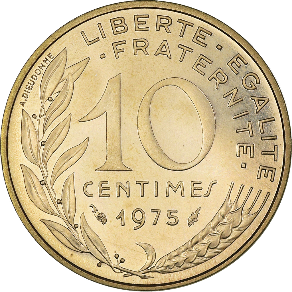 Coin, France, Marianne, 10 Centimes, 1975, Paris, FDC, 