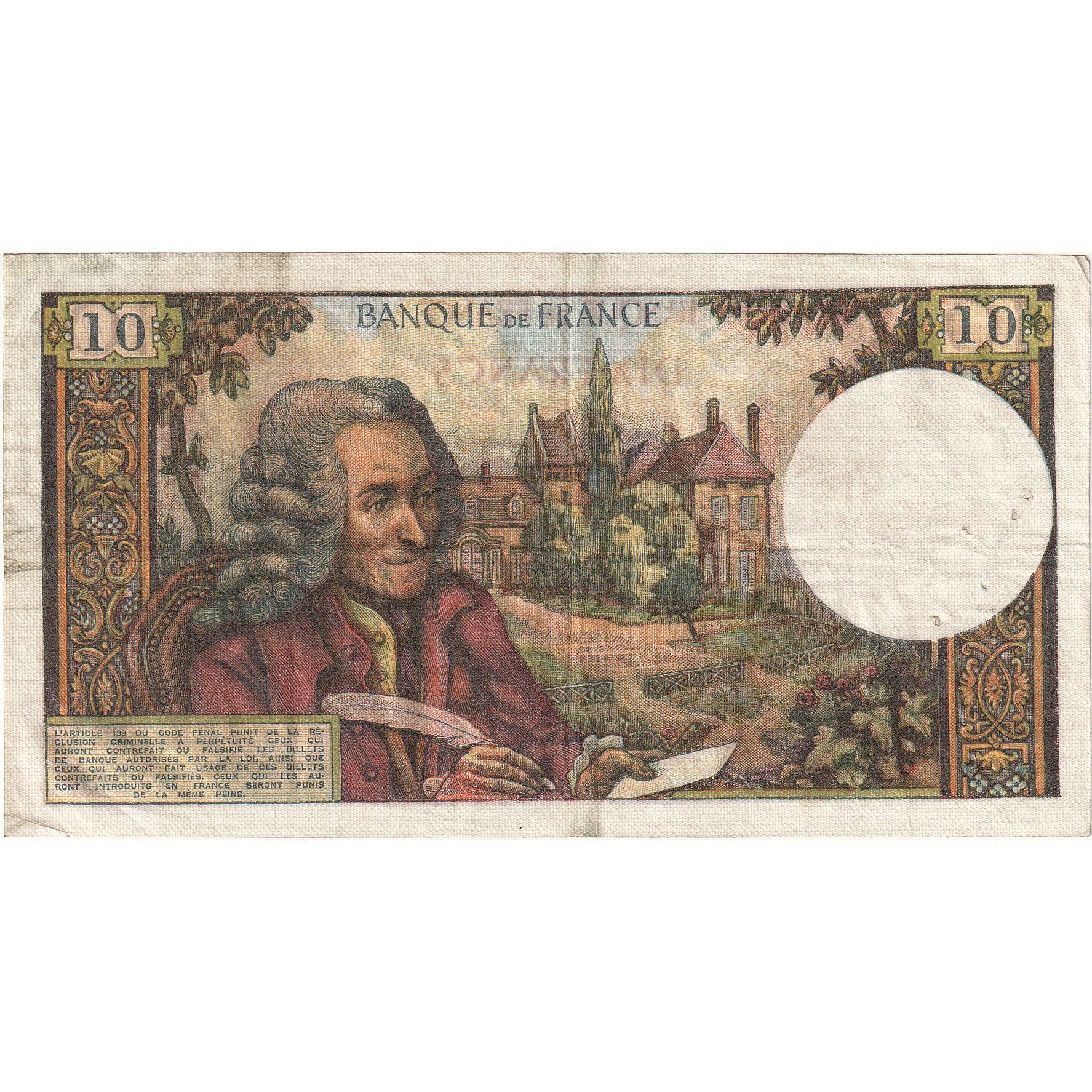 France, 10 Francs, N.933 07200, AU(50-53), Fayette:62.60, KM:147d