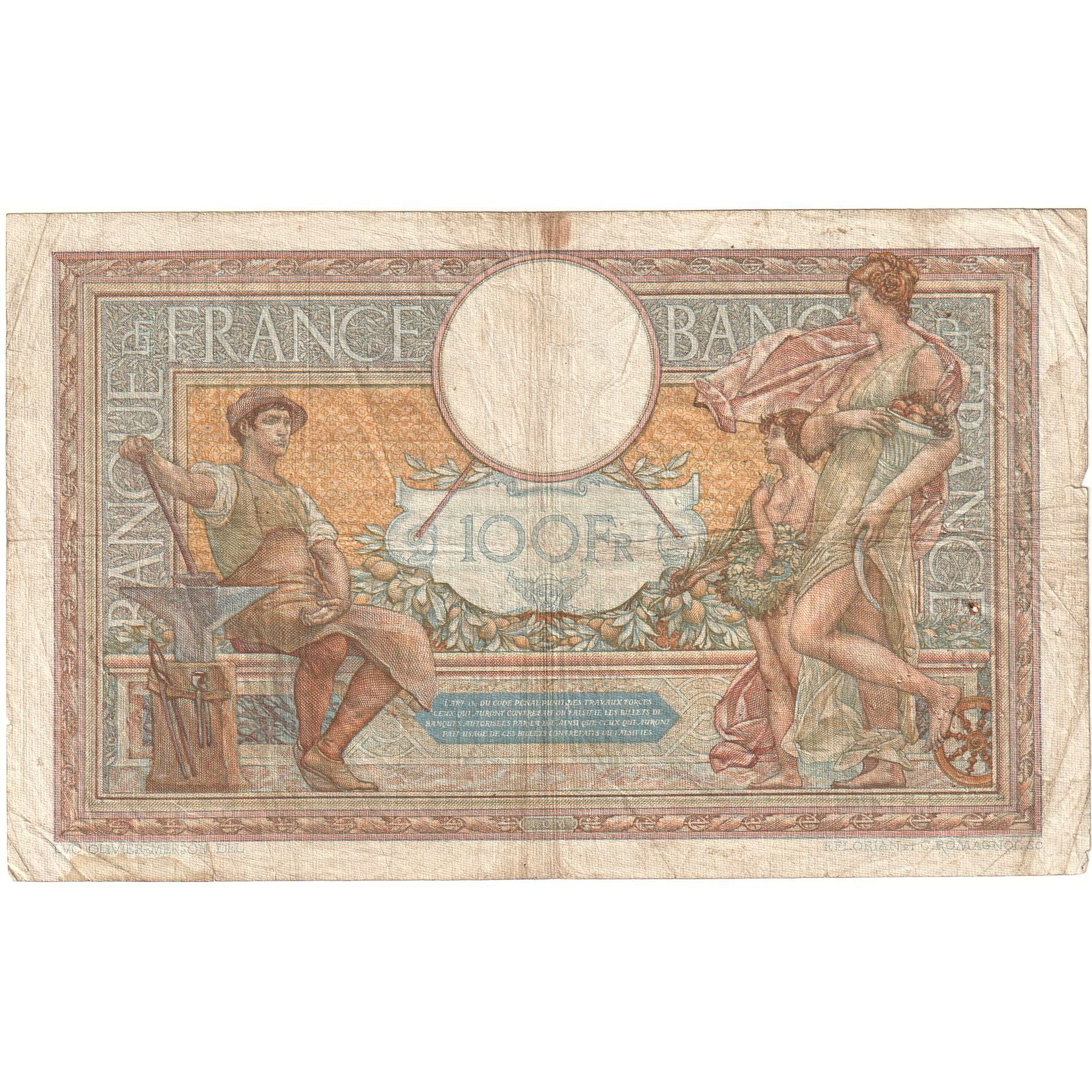 France, 100 Francs, 1936, S.51466 872, VF(20-25), Fayette:24.15, KM:78c