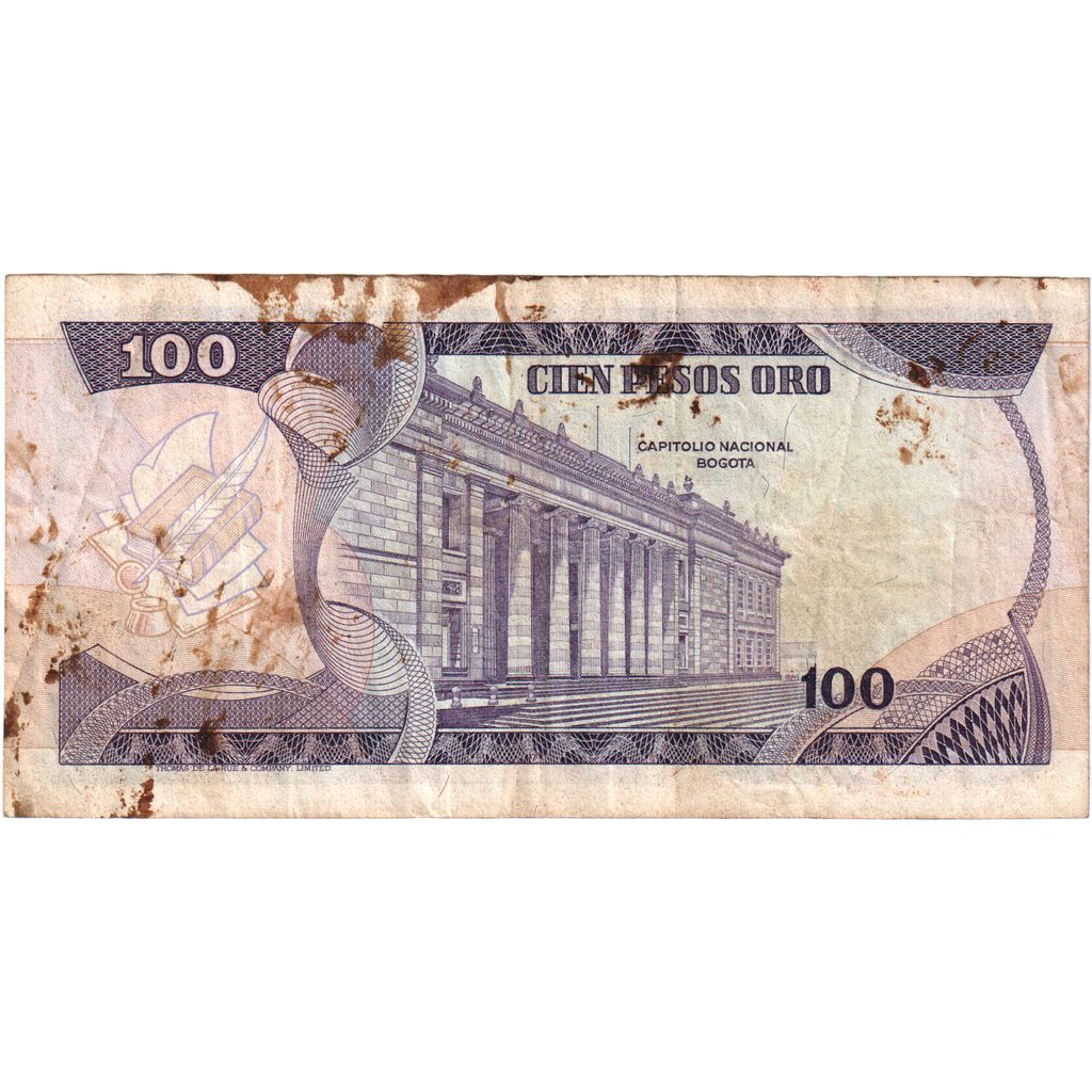 Colombia, 100 Pesos Oro, 1980-01-01, VF
