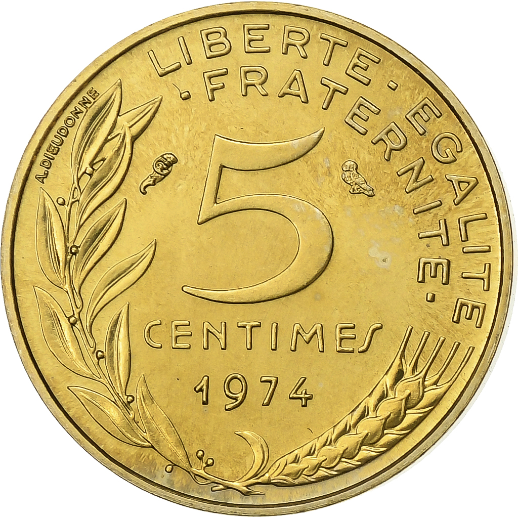 Coin, France, Marianne, 5 Centimes, 1974, Paris, , Aluminum-Bronze