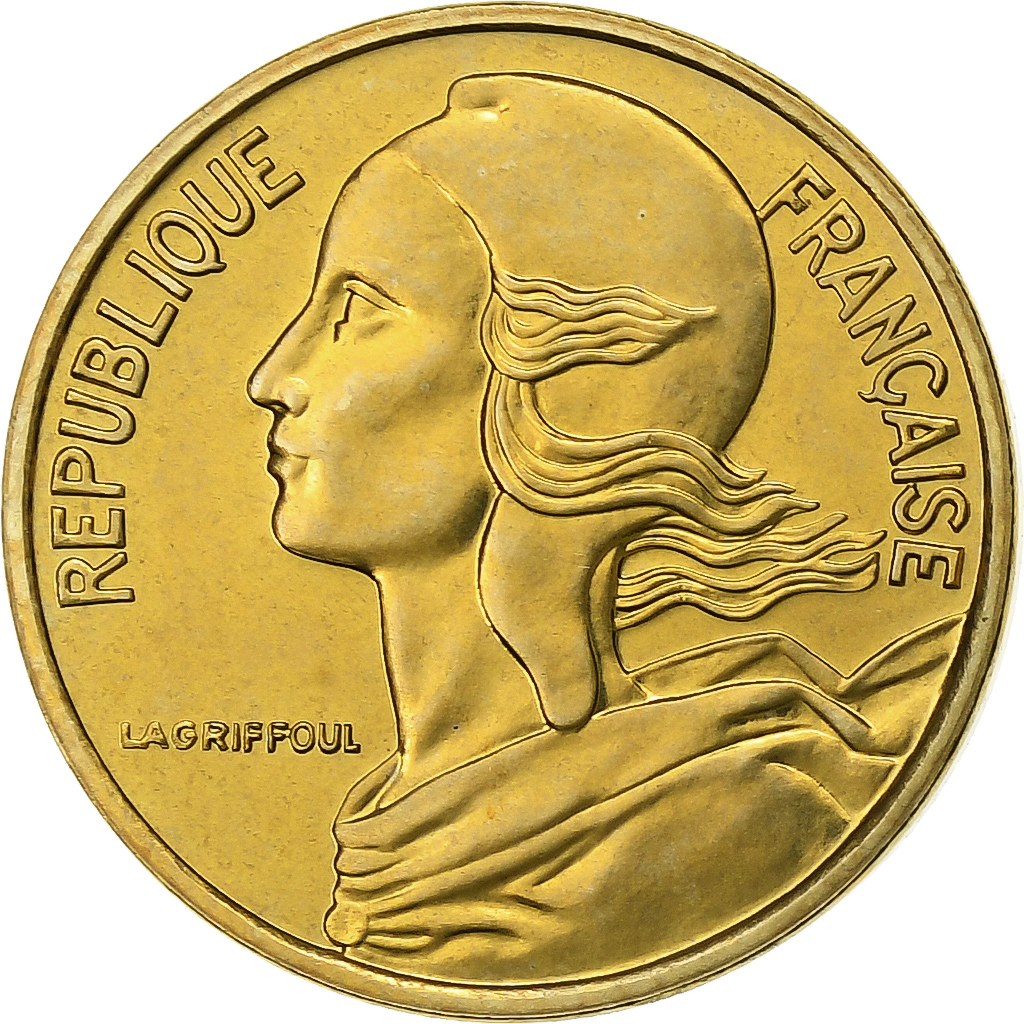 France, 5 Centimes, Marianne, 1985, Paris, FDC, Aluminum-Bronze, 