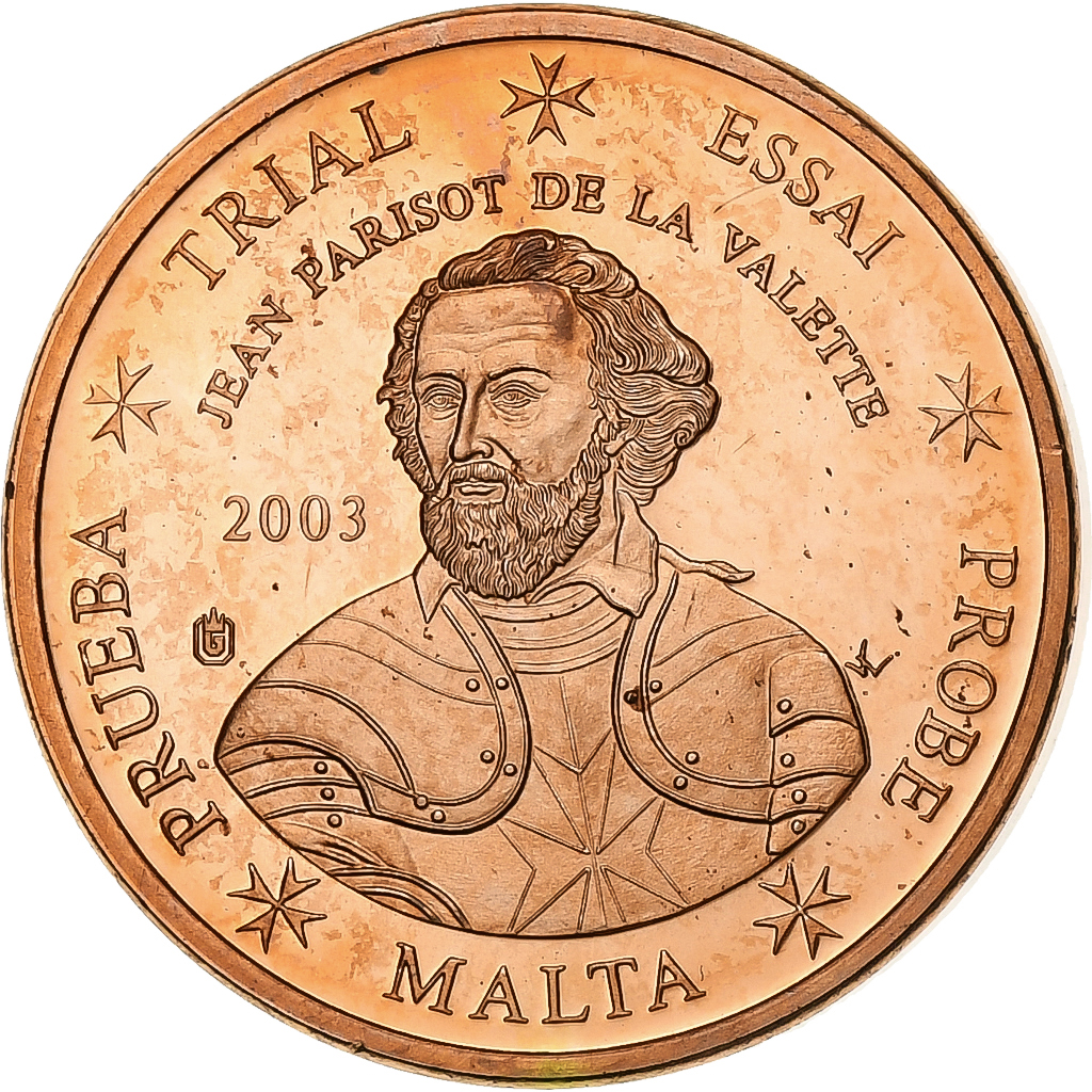 Malta, Medal, 2 C, Essai Trial, 2003, Exonumia, MS(60-62), Copper Plated Steel