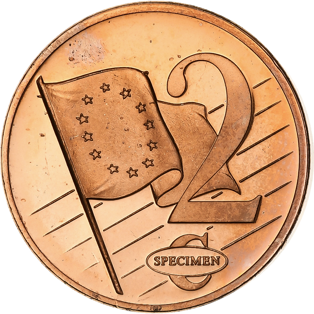 Malta, 2 Euro Cent, PRUEBA-TRIAL ESSAI., 2003, Copper Plated Steel, 