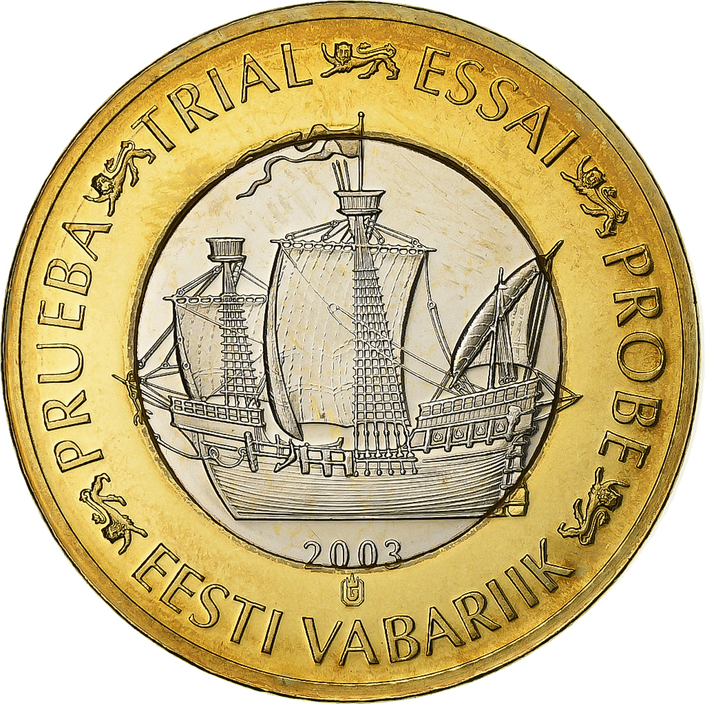 Estonia, Medal, 1 E, Essai-Trial, 2003, Exonumia, , Bi-Metallic