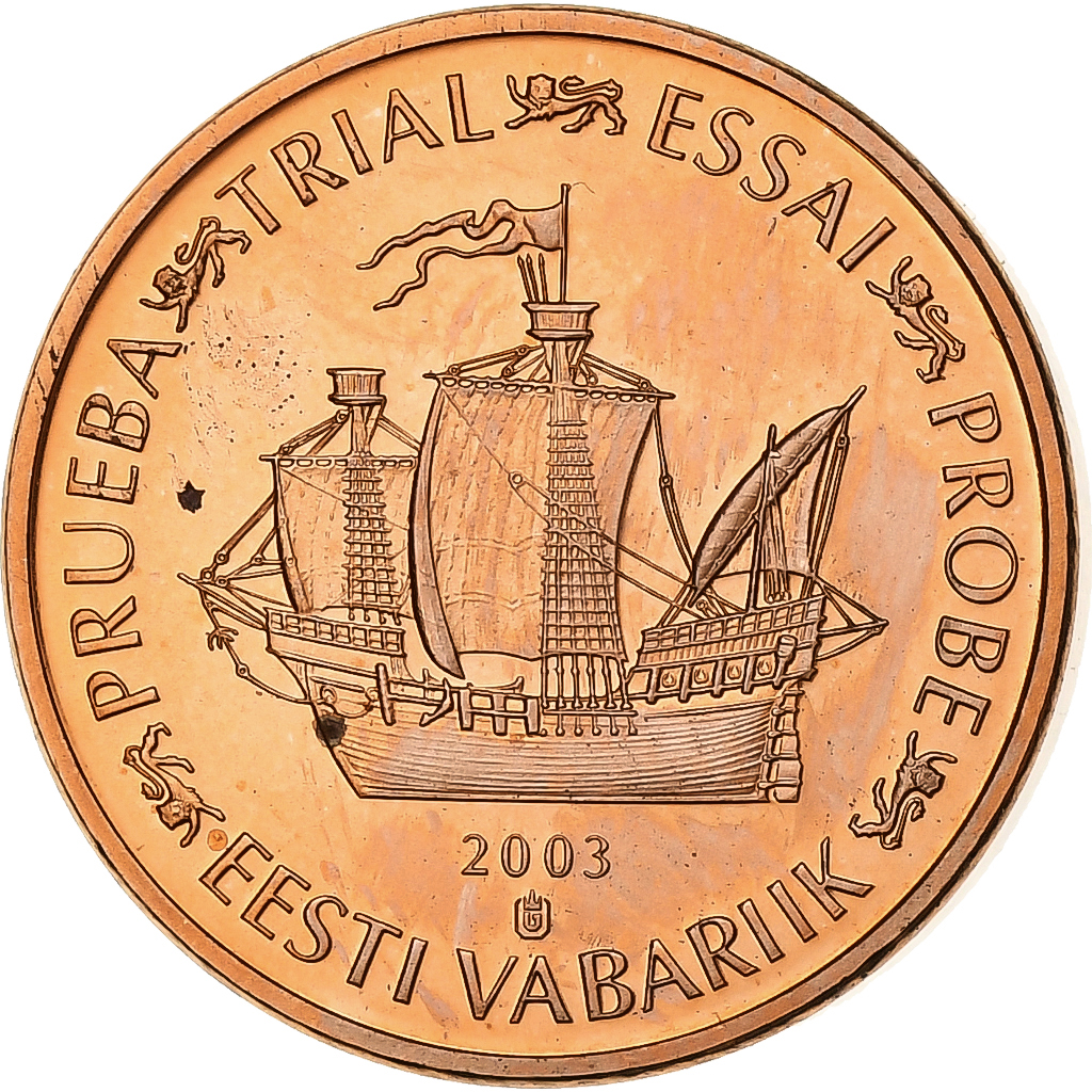Estonia, Medal, 1 C, Essai Trial, 2003, Exonumia, , Copper