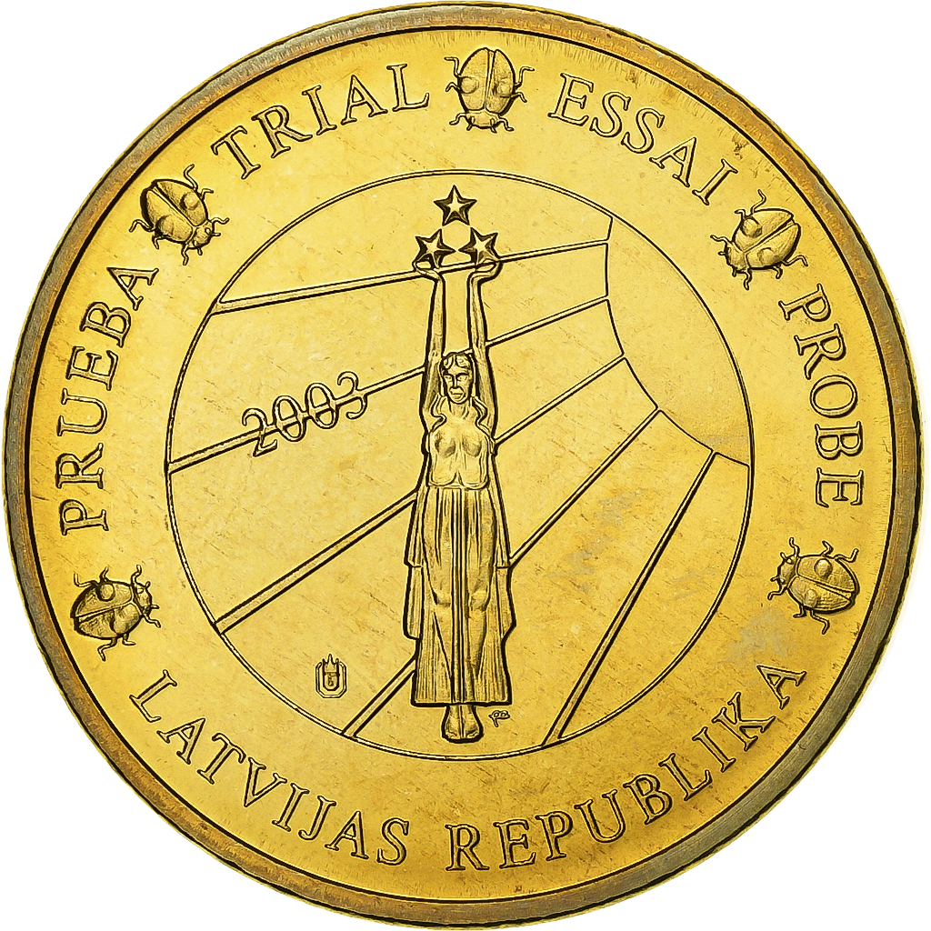 Latvia, Medal, 50 C, Essai Trial, 2003, Cupro-aluminium-nickel, 