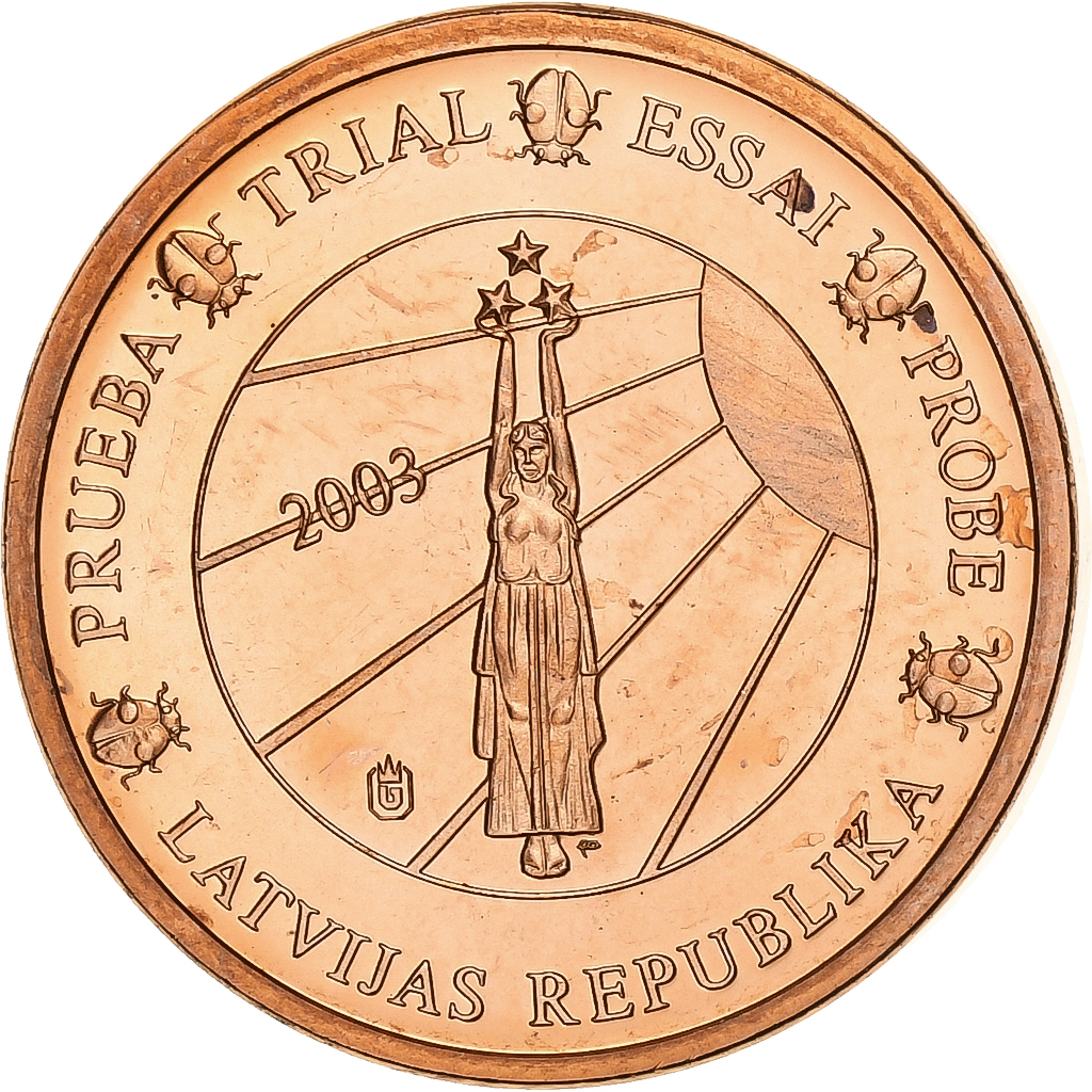Latvia, Medal, 2 C, Essai Trial, 2003, Exonumia, , Copper