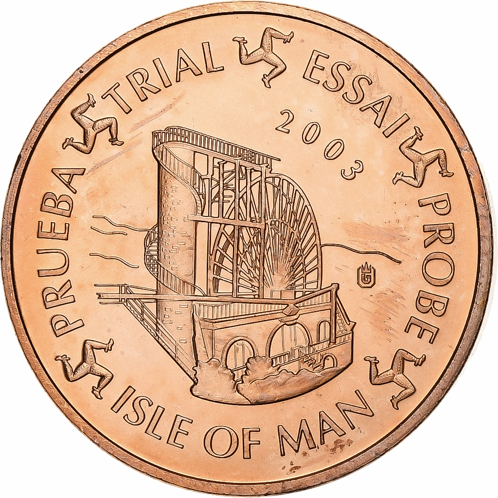 Isle of Man, Medal, 5 C, Essai-Trial, 2003, Copper, 
