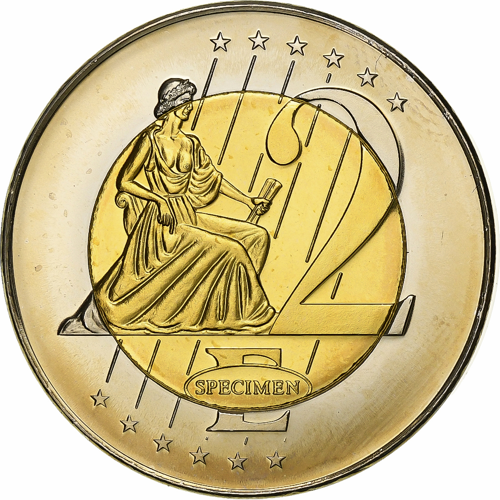 Czech Republic, Medal, 2 E, Essai-Trial, 2003, Bi-Metallic, 