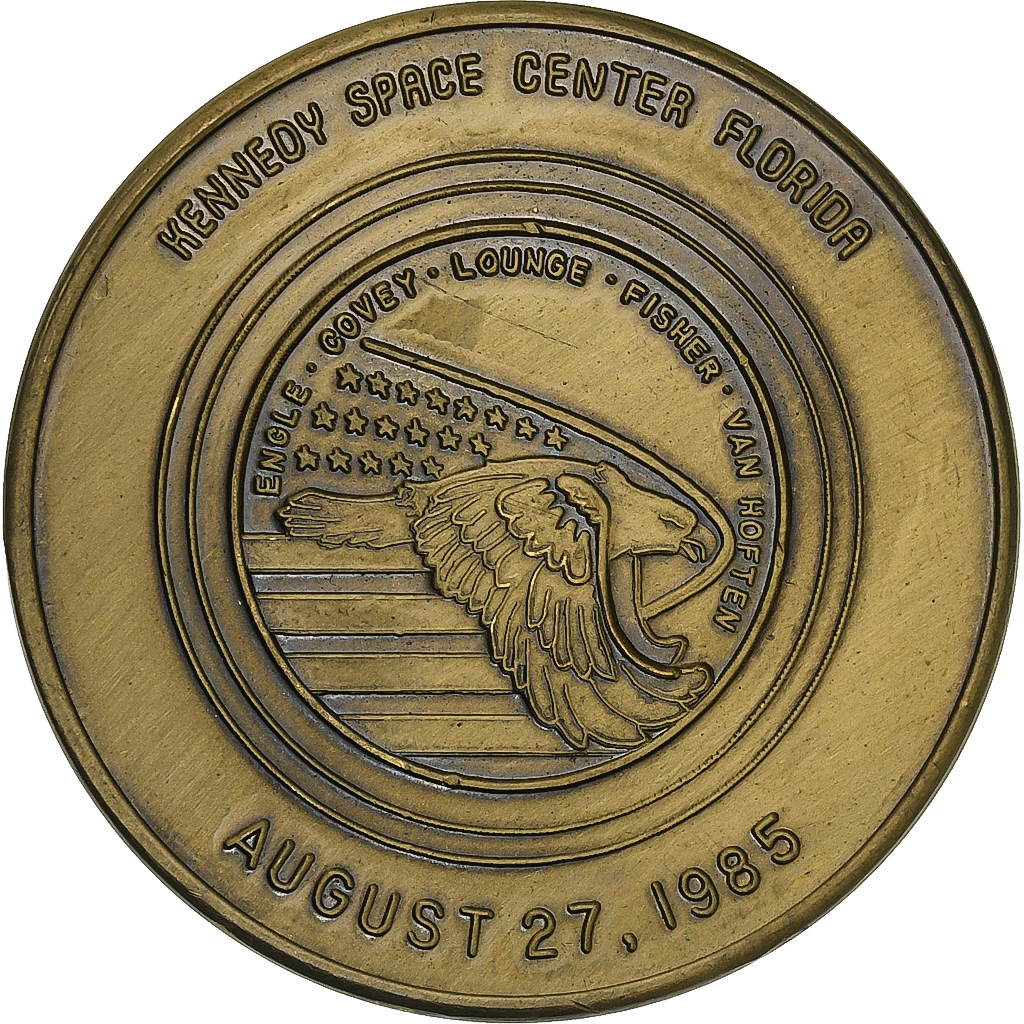 United States of America, Token, Kennedy Space Center Florida, 1985, Copper