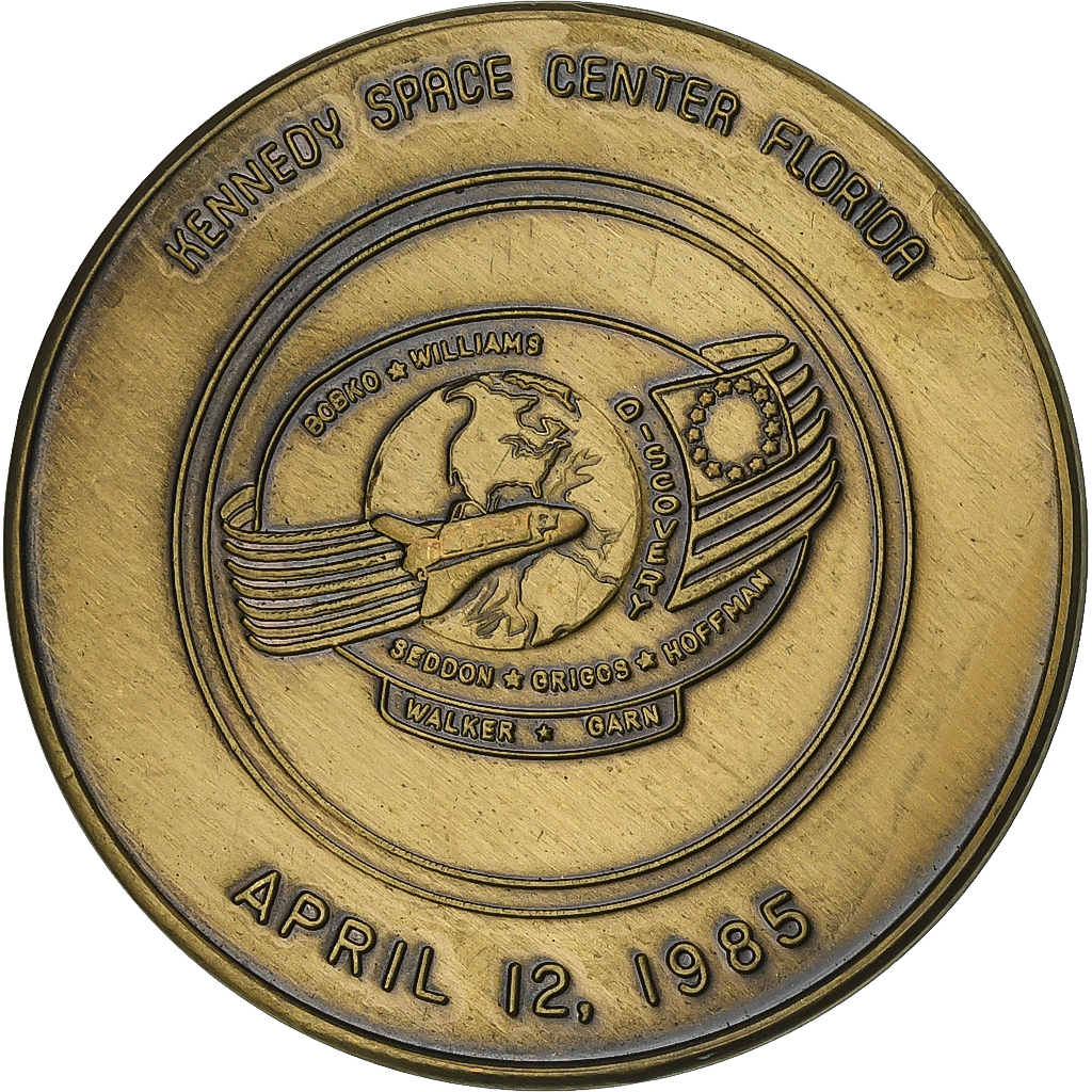 United States of America, Token, Kennedy Space Center Florida, 1985, Copper