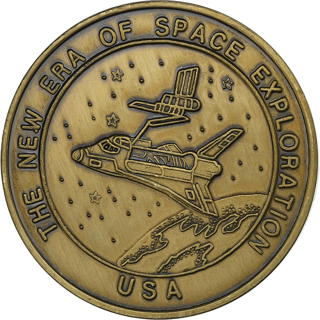 United States of America, Token, Kennedy Space Center Florida, 1985, Copper
