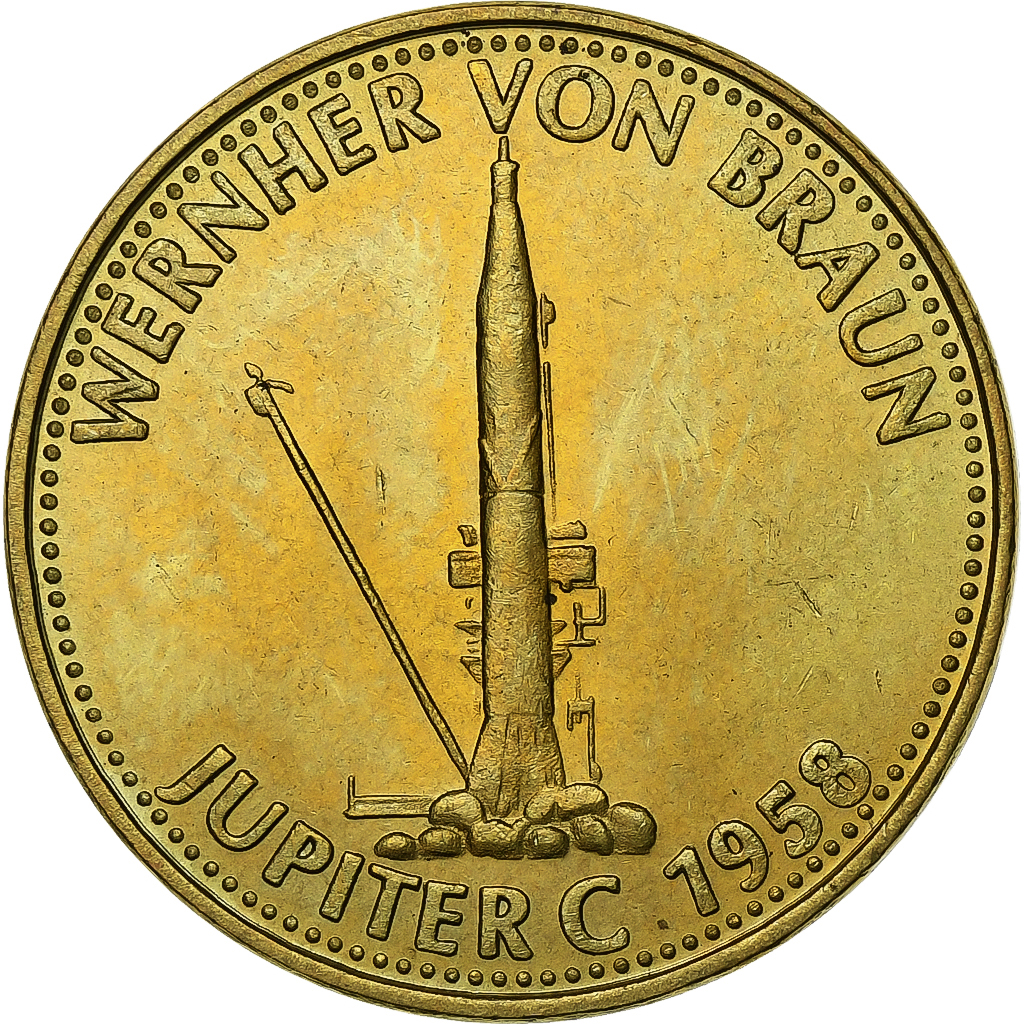 France, Token, Collection Shell, Wernher von Braun, Bronze-Aluminium, 