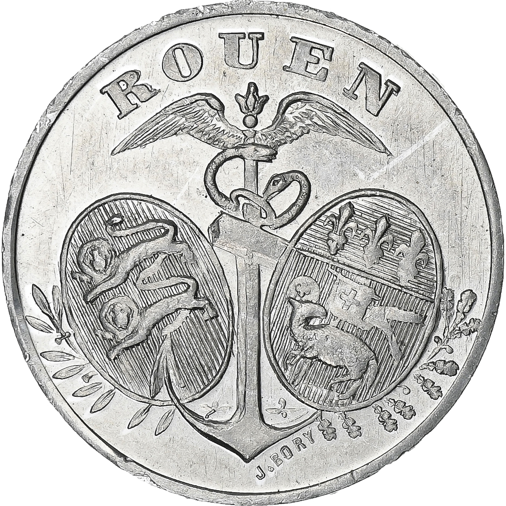 Coin, France, Chambre de Commerce, Rouen, 5 Centimes, 1918, , Aluminium