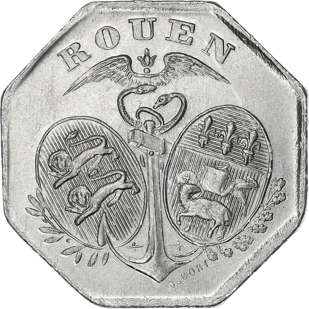 France, Chambre de commerce de Rouen, 10 Centimes, 1918, , Aluminium