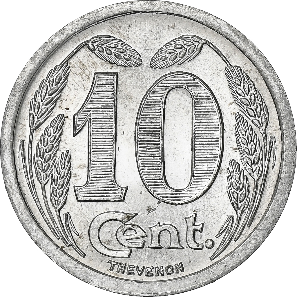 France, Chambre de commerce d'Evreux, 10 Centimes, 1921, , Aluminium