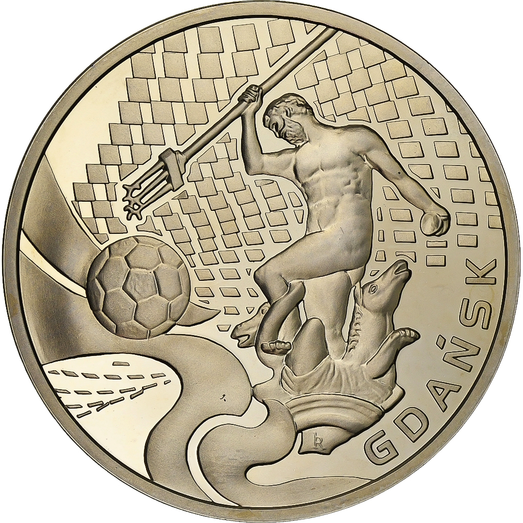 Polen, Medaille, Euro de Football, 2012, Silver Plated Copper, Gdansk, STGL