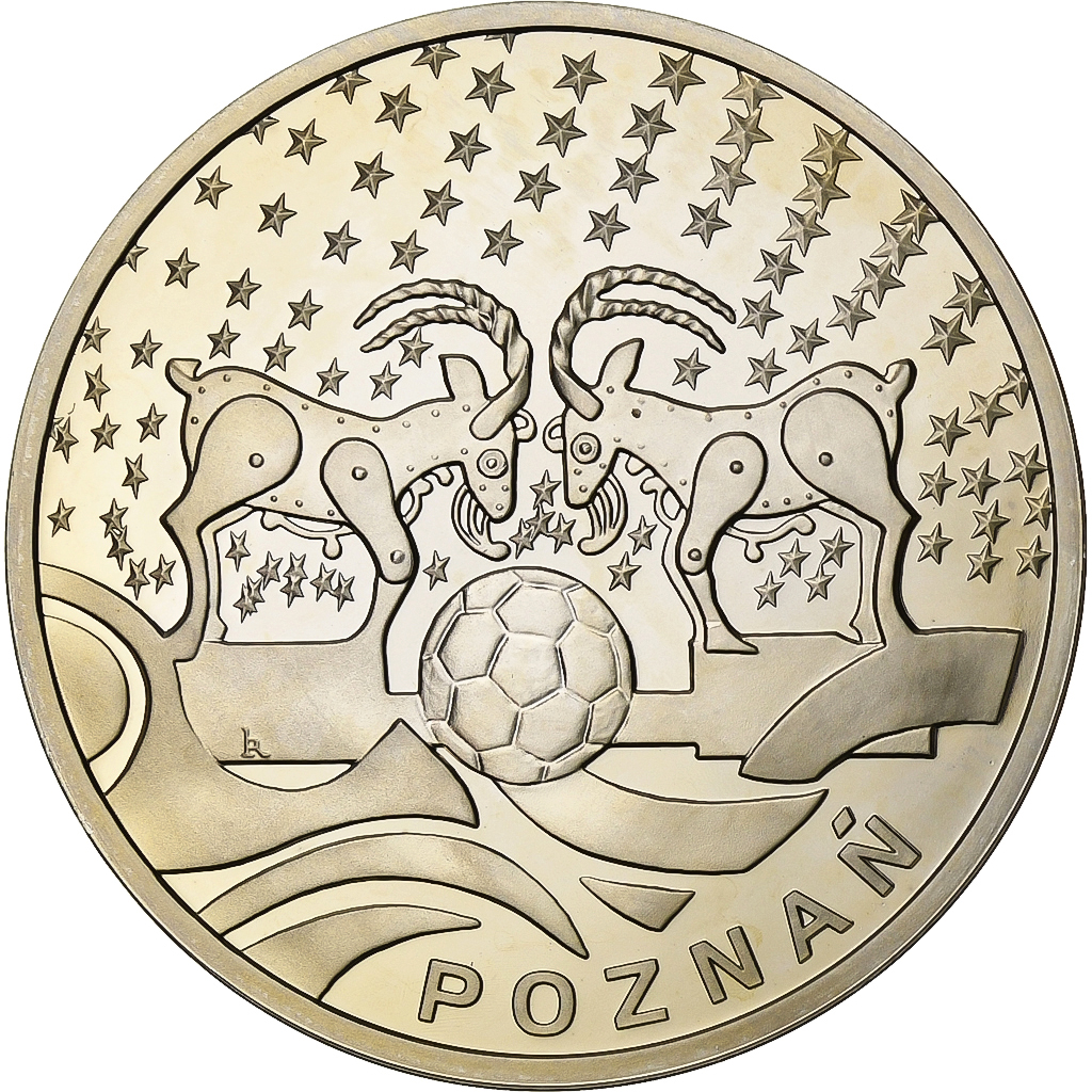 Poland, Medal, Euro de Football, 2012, Silver Plated Copper, Poznan, 