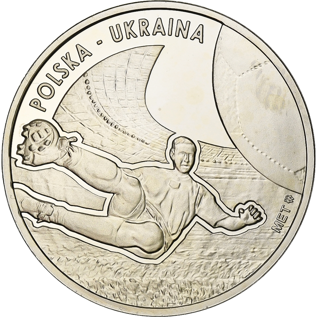 Poland, Medal, Euro de Football, Pologne-Ukraine, 2012, Cupronickel, 
