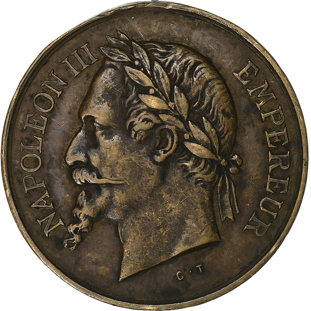 France, Medal, Napoléon III, Concours Régional de la Ville d'Orléans, 1868