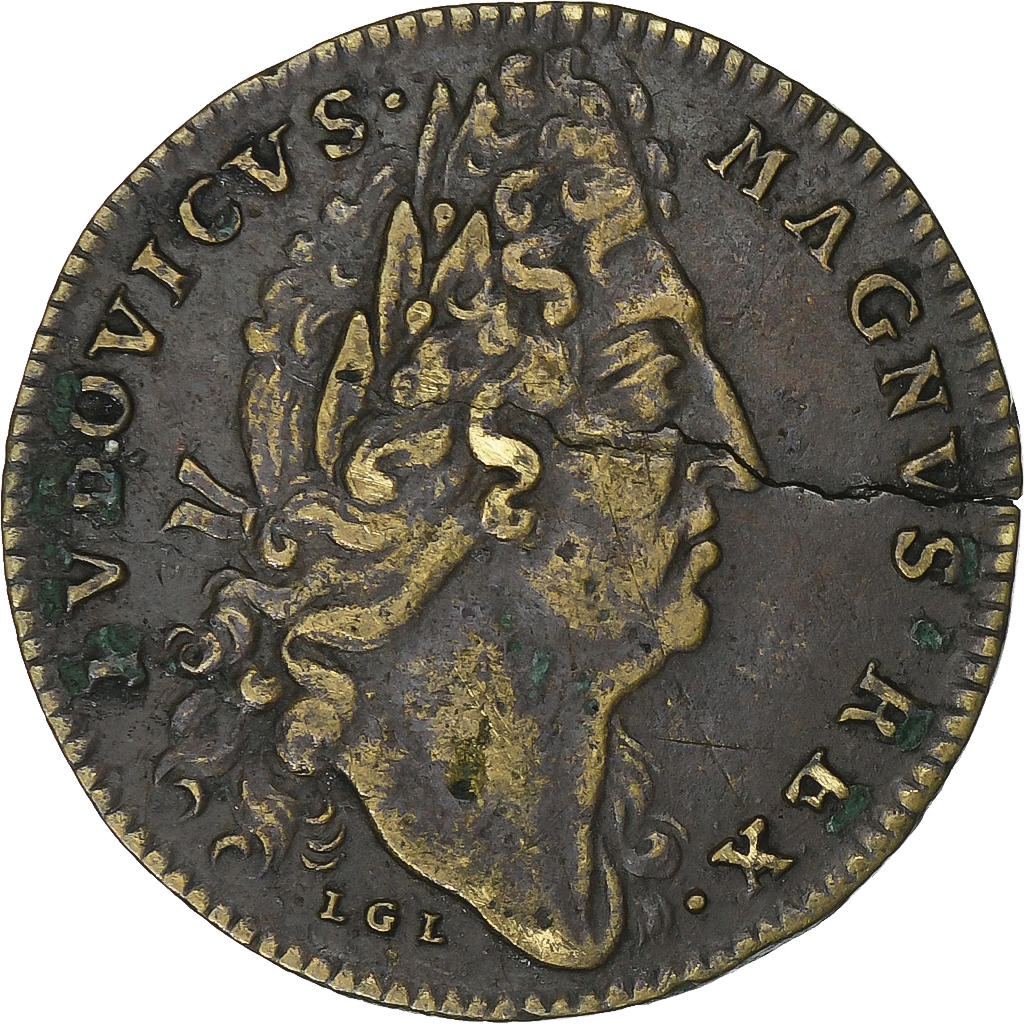 France, Token, Louis XIV, Bâtiments du Roi, Brass, , Feuardent:3059