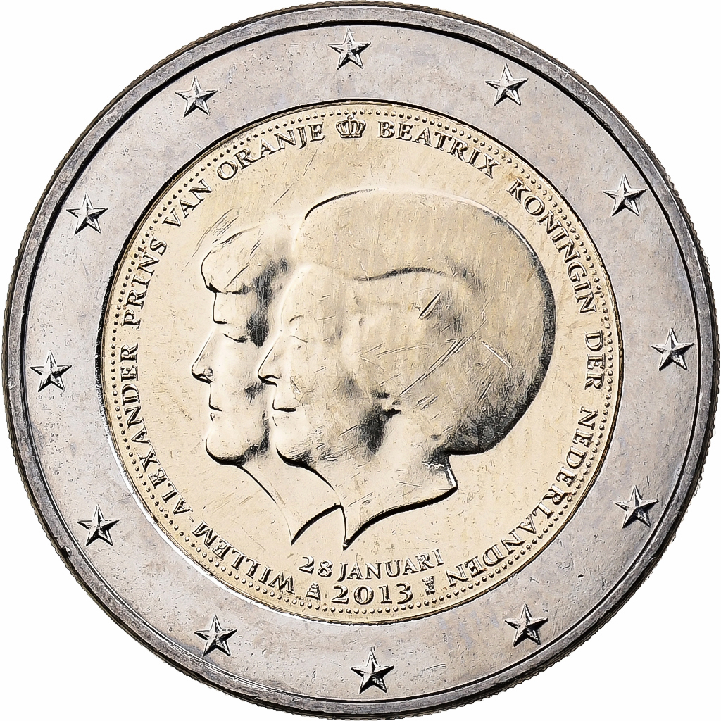 Pays-Bas, 2 Euro, Willem-Alexander, 2013, SPL, Bi-Metallic