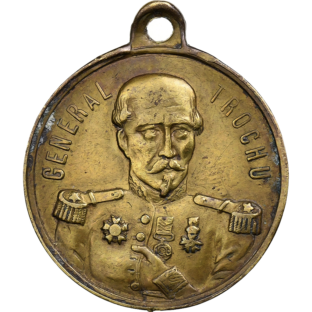 France, Medal, Général Trochu, Gouvernement de la Défense Nationale, Brass
