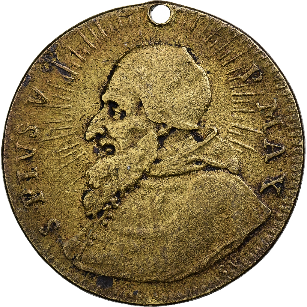 Vatican, Token, Le Pape Pie V, Brass, 