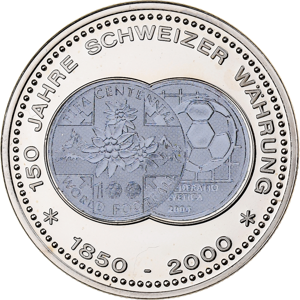 Switzerland, Medal, 150 Ans de la Monnaie Suisse, FIFA Centennial World